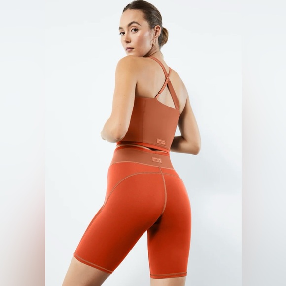 Daughters Lessons Set- Cropped Work out top and High Waist Bike Shorts - Picture 1 of 5